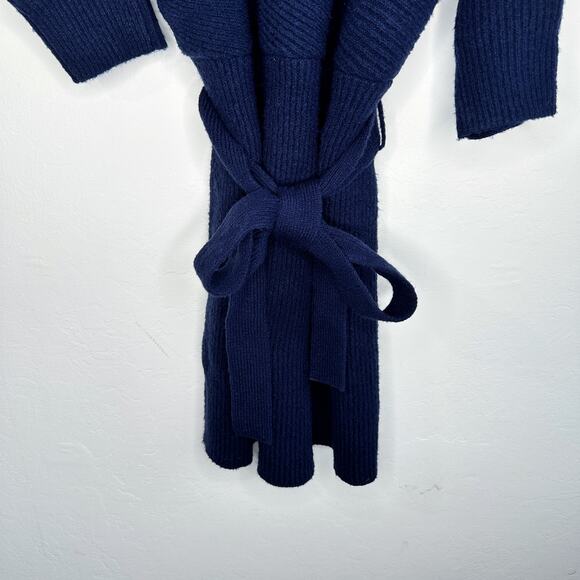 Eloquii Elements Long Dolman Sleeve Rib Knit Wrap Tie Waist Sweater Dress 22 24 - Picture 7 of 14